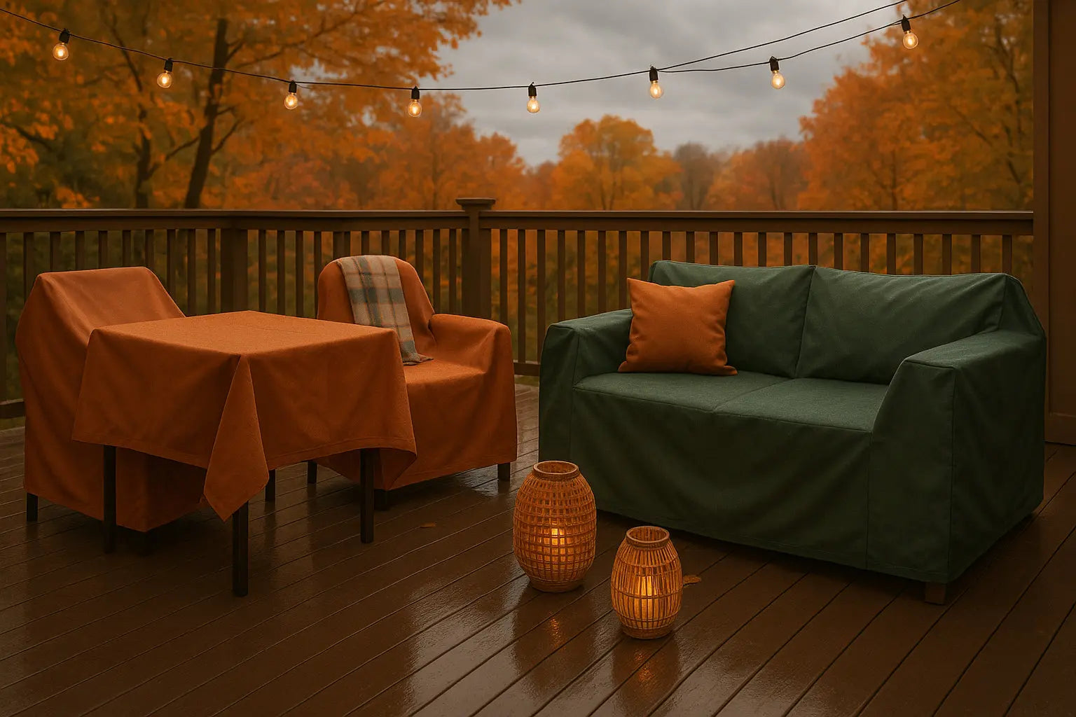 Gardez votre terrasse sèche en octobre : Conseils d'experts pour un automne douillet