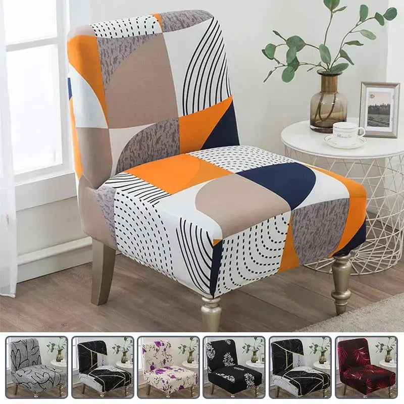 Housse de fauteuil crapaud ajustée sur un fauteuil ancien arrondi