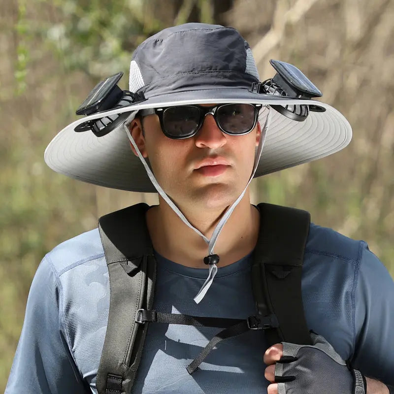 Chapeau à large bord ventilé solaire anti UV SUNCAP Housse de France