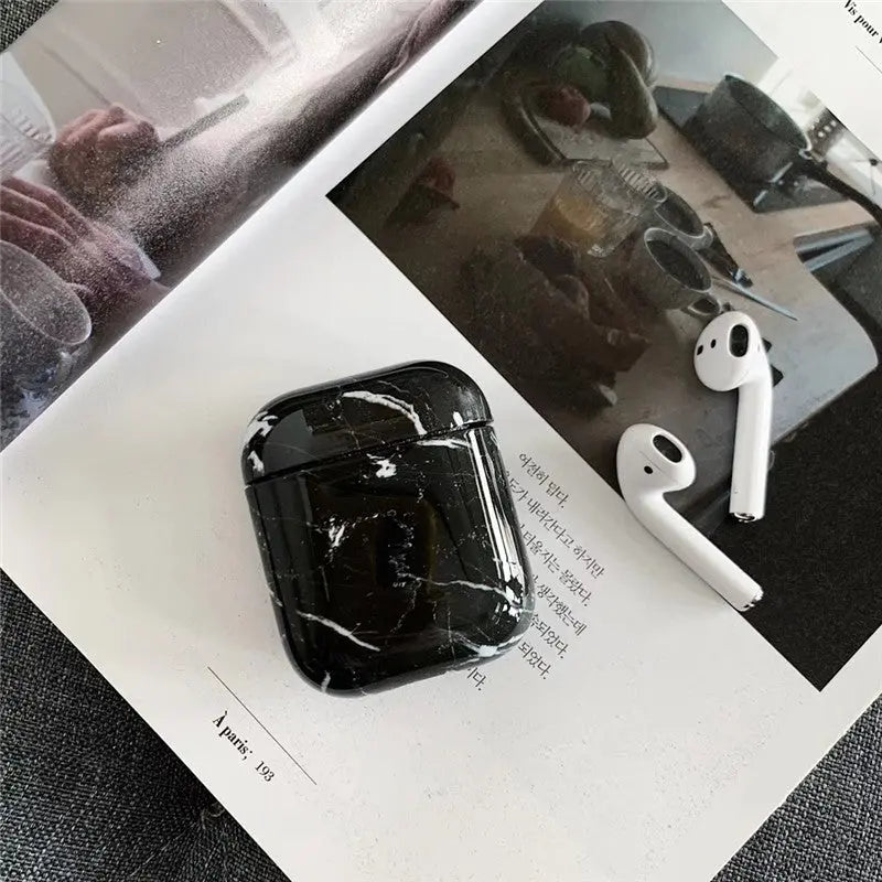 Coque AirPods Marbre BLANCSA Black