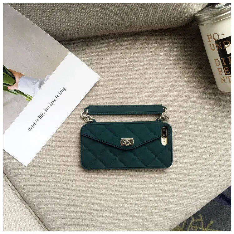 Coque Téléphone Chic FURENA Dark green-With card chain-iPhone12pro