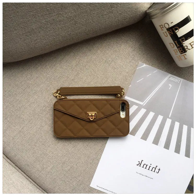 Coque Téléphone Chic FURENA Brown-With card chain-Iphone 11Pro