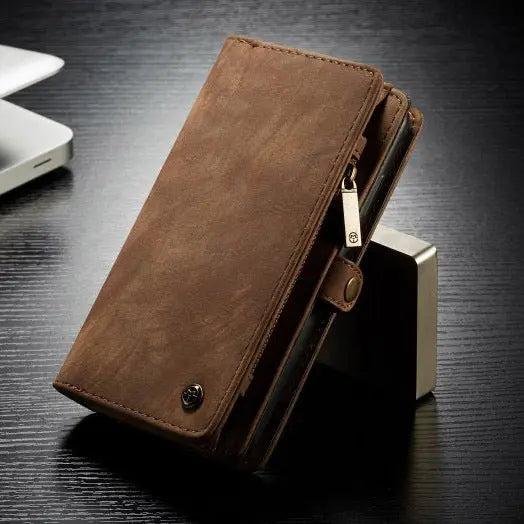 Coque Téléphone Cuir Amovible DARVIN Brown-iPhone7