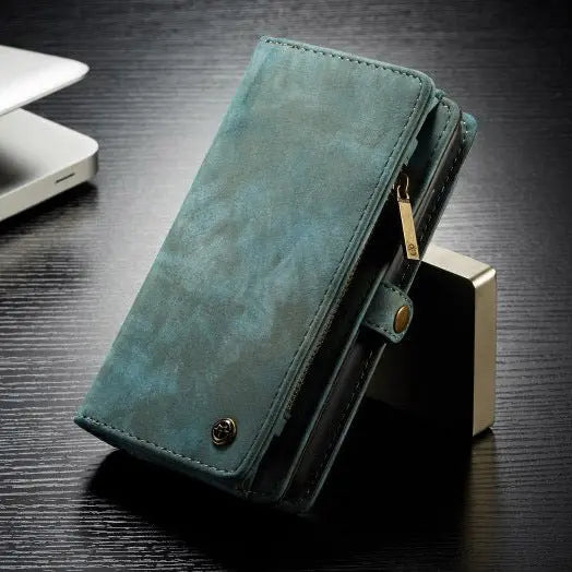 Coque Téléphone Cuir Amovible DARVIN Blue-iPhone7