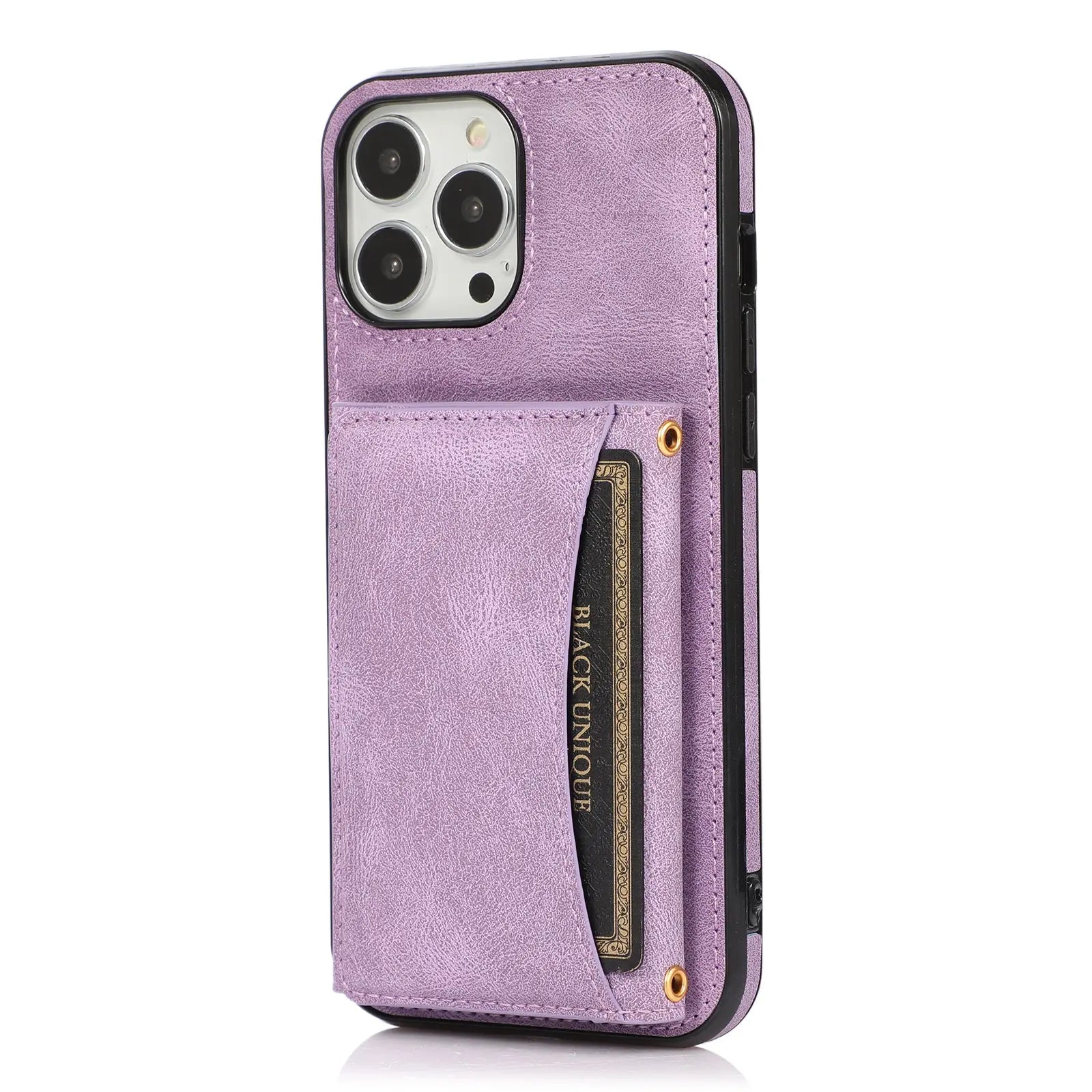 Coque Téléphone Cuir Anti-Choc TRIANA Purple-Iphone 12mini
