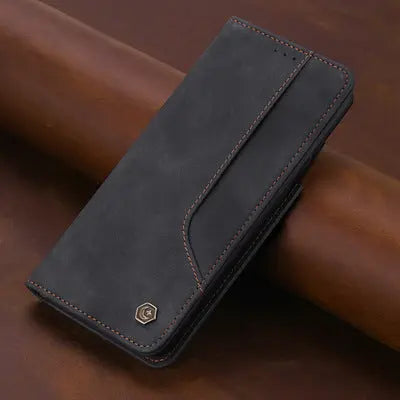 Coque Téléphone Cuir FlexiFLIP Black-For Galaxy A10