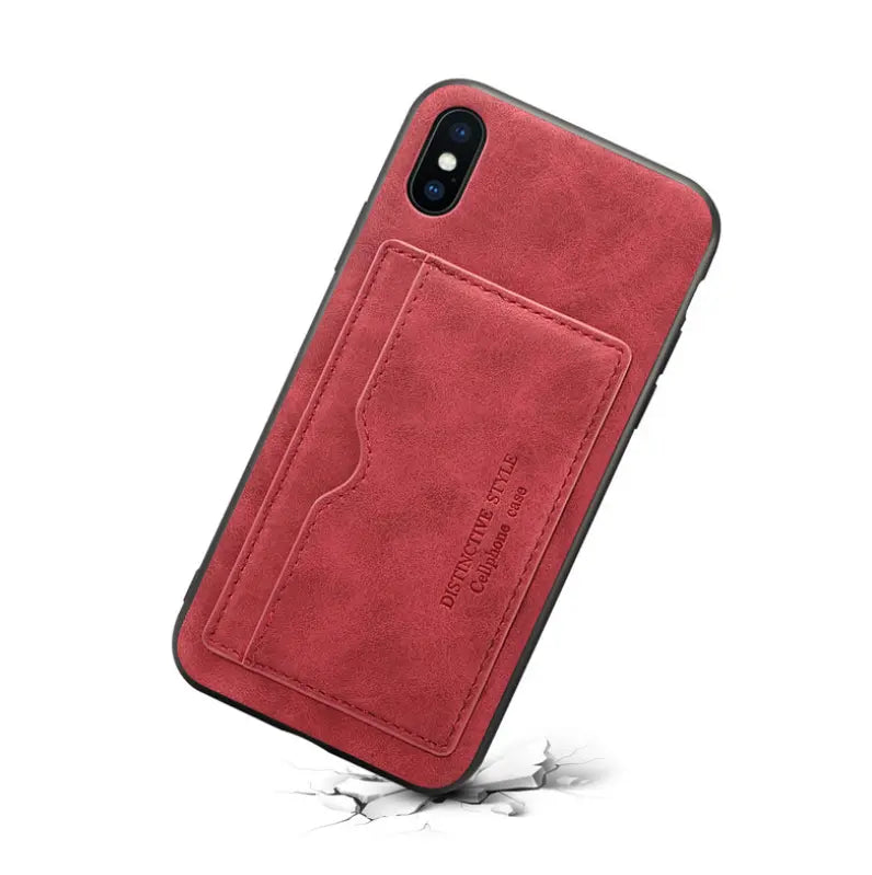 Coque Téléphone Cuir MagSLIM Red-iPhone6 6s
