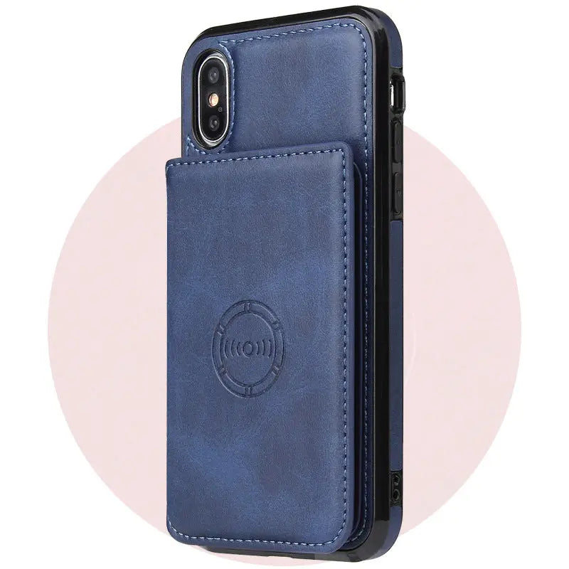 Coque Téléphone Cuir Unisexe SOMELUX Blue-IPhone7 8 se