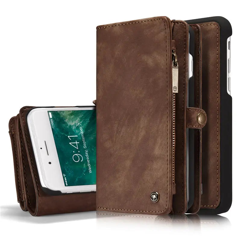 Coque Téléphone Luxe TUVIO Brown-iPhone7