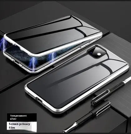 Coque Téléphone Magnétique Intimité SECURIX Silver-IPhone13