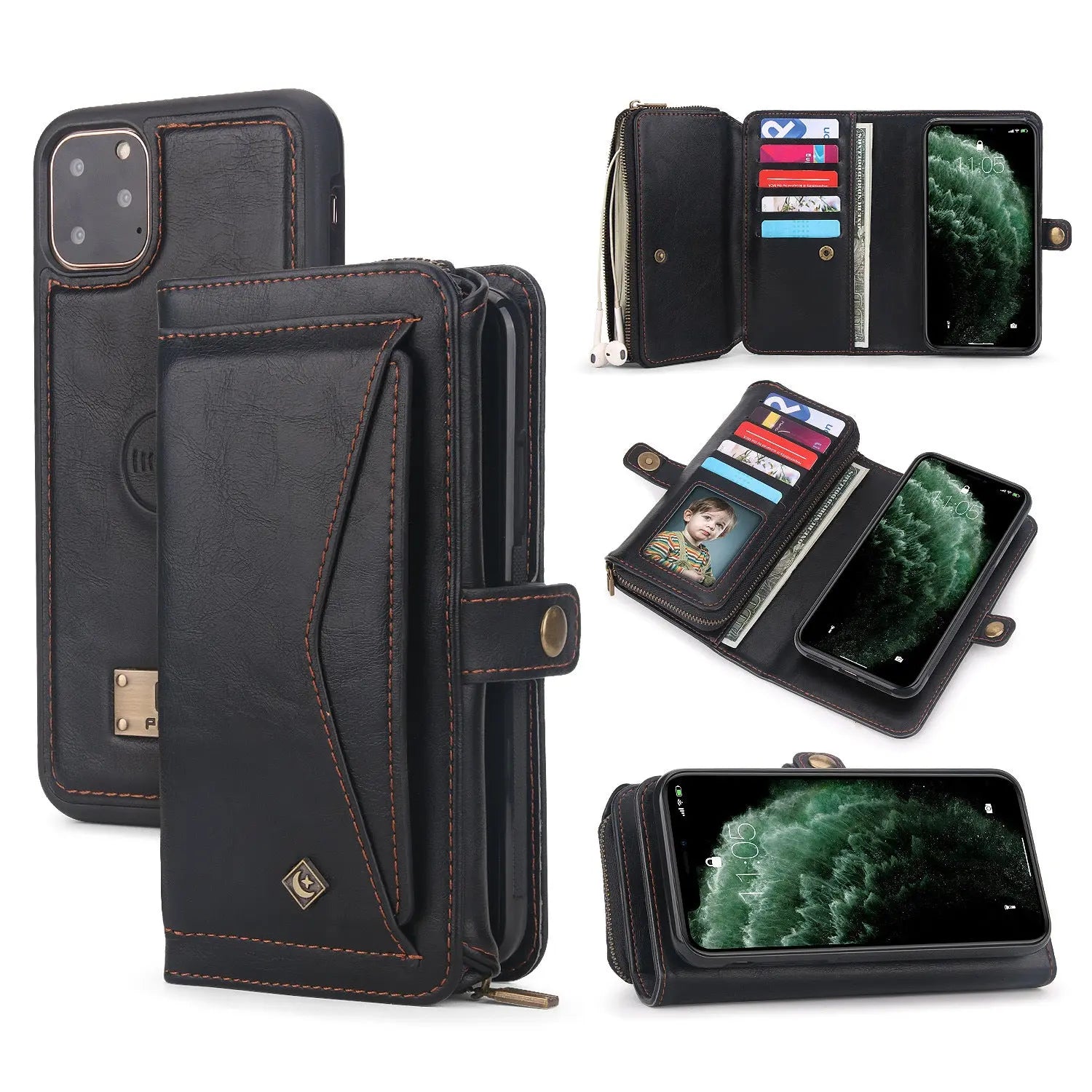 Coque Téléphone Magnétique ZORLO Black-Iphone 11Pro