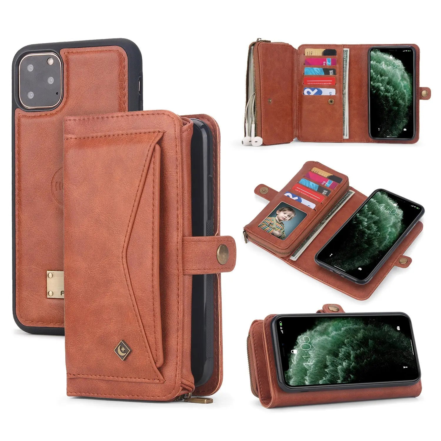 Coque Téléphone Magnétique ZORLO Brown-Iphone7/8
