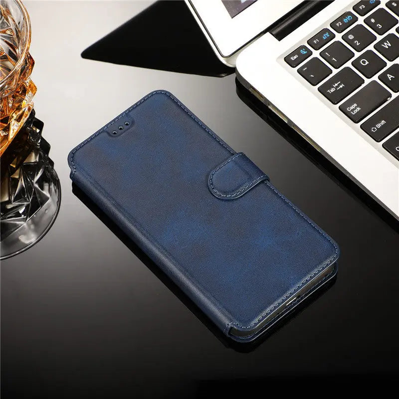 Coque Téléphone Portefeuille CALIDO Blue-iPhone7 plus