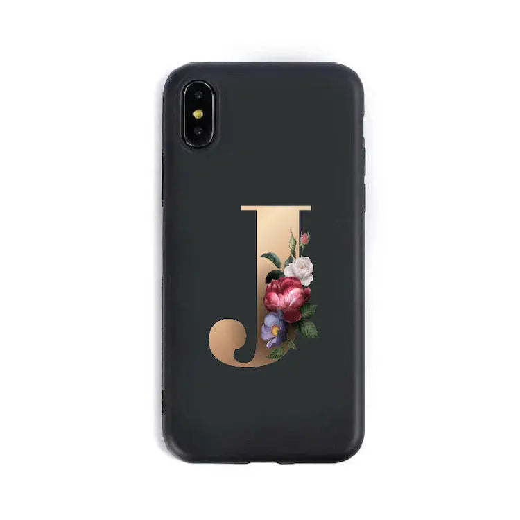 Coque de Téléphone Alphabet Fleuris ZYRA J-6 6S