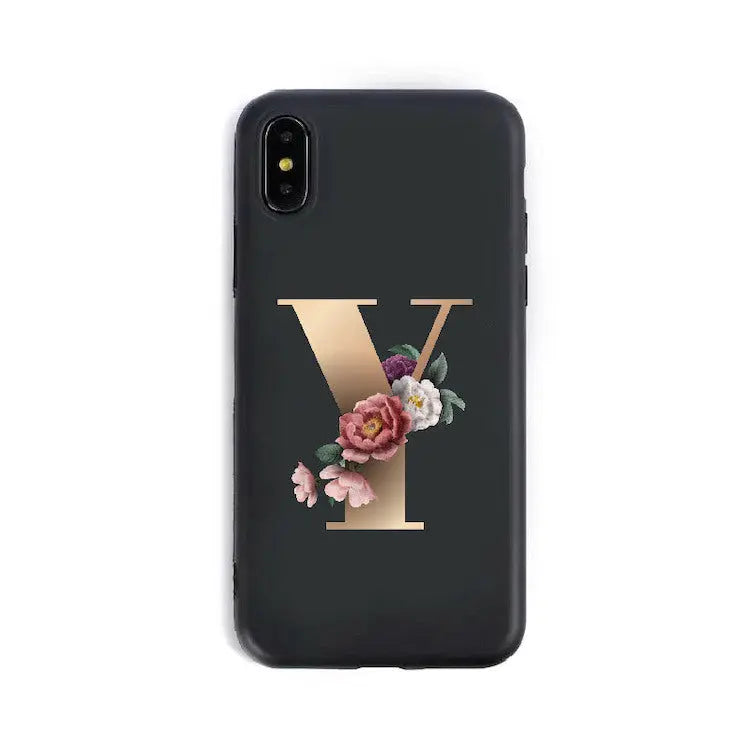 Coque de Téléphone Alphabet Fleuris ZYRA Y-6 6S