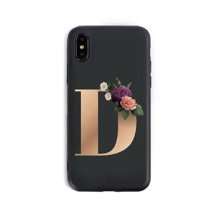 Coque de Téléphone Alphabet Fleuris ZYRA D-X XS