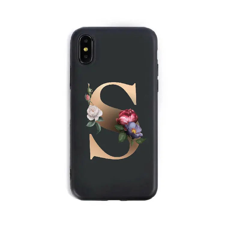 Coque de Téléphone Alphabet Fleuris ZYRA S-XR