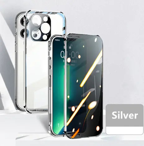 Coque de Téléphone Anti-Privacy MAGNETO Silver-Iphone13PRO MAX