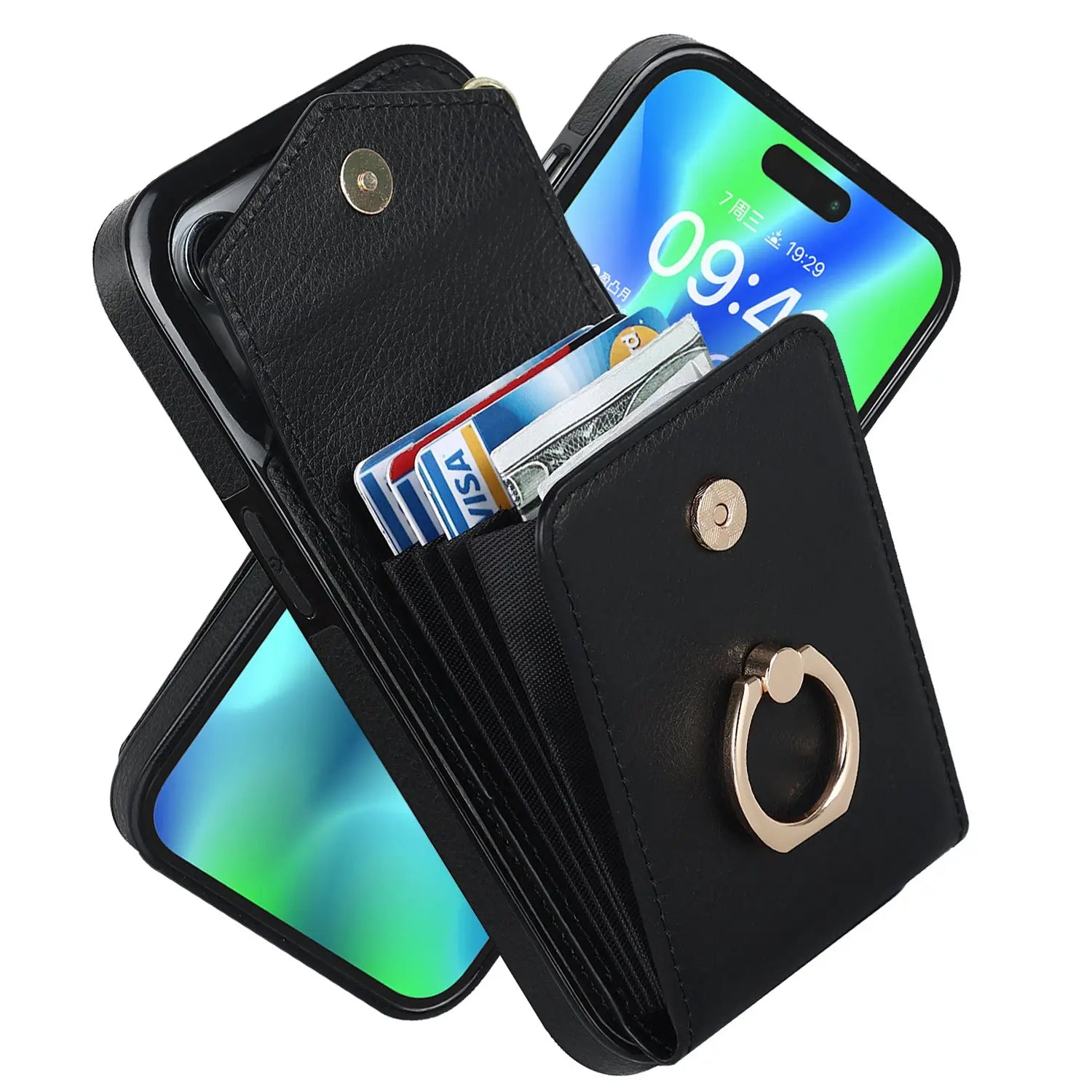 Coque de Téléphone Créative PU Jazz Black-IPhone XR