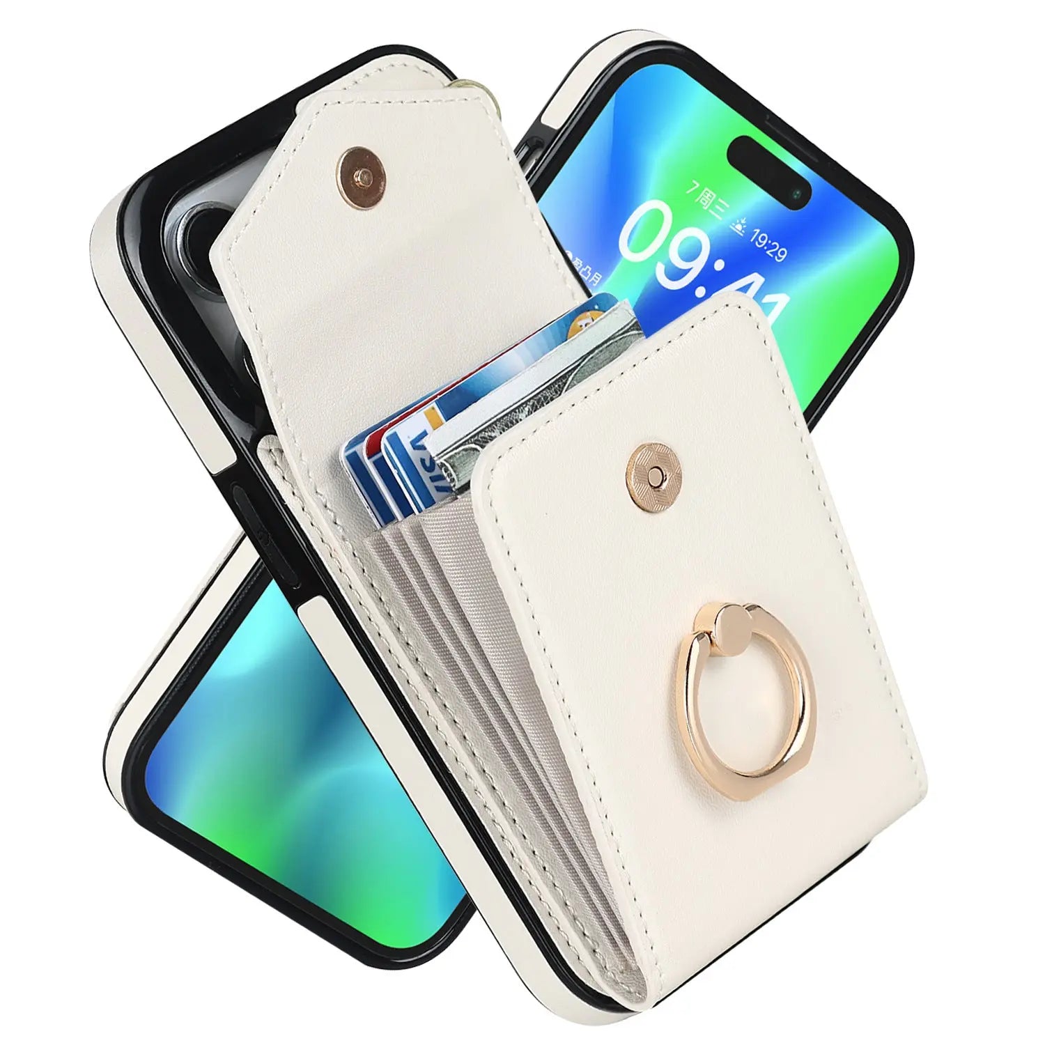 Coque de Téléphone Créative PU Jazz Beige-IPhone 11