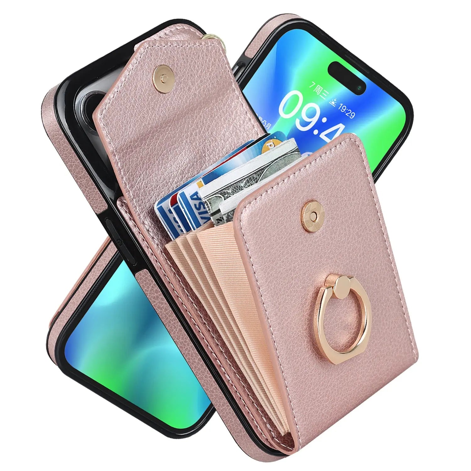Coque de Téléphone Créative PU Jazz Rose Gold-IPhone 12pro Max 67