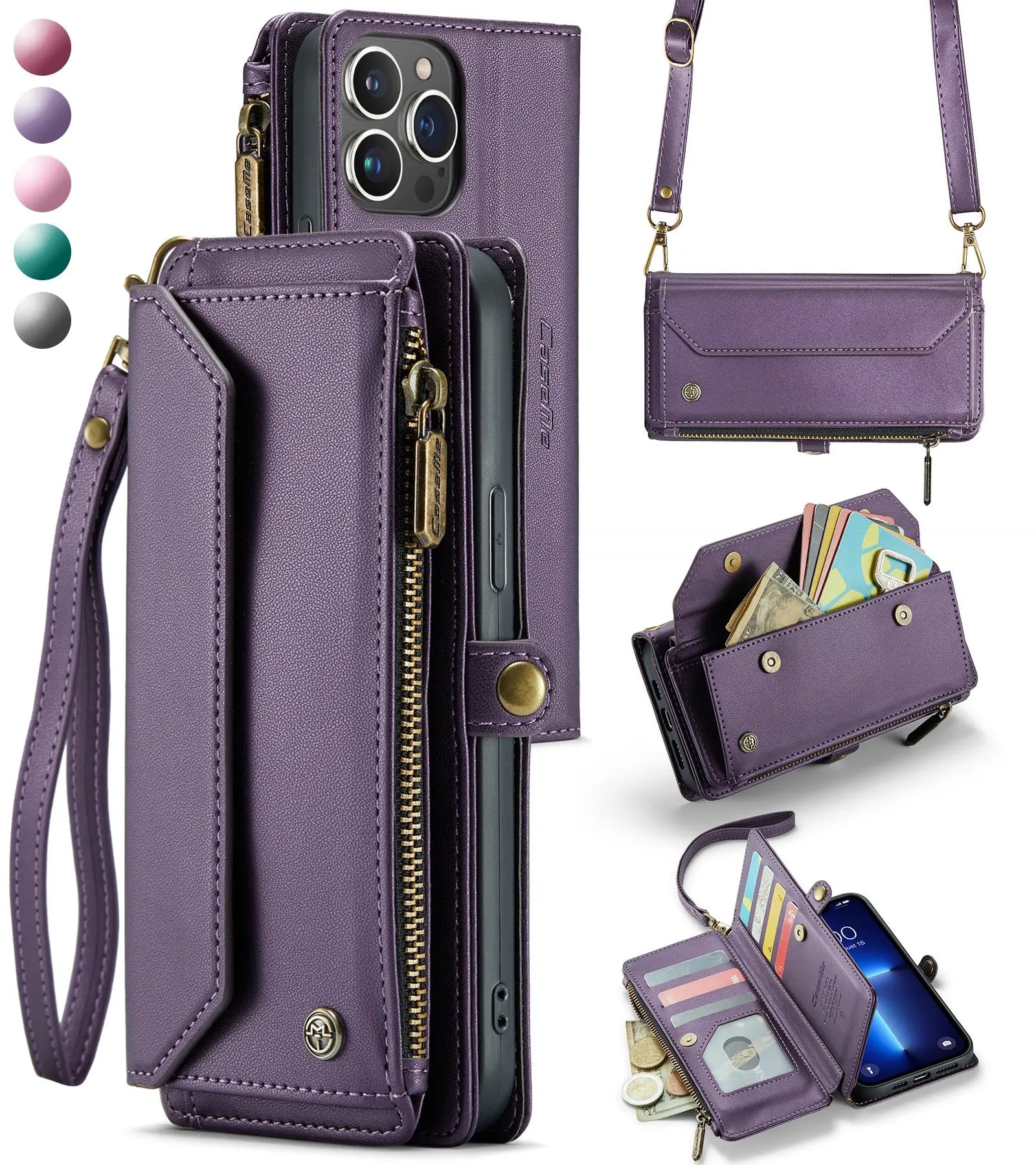Coque de Téléphone Cuir Étui ZOKAR Purple-Galaxy S22 ULTRA