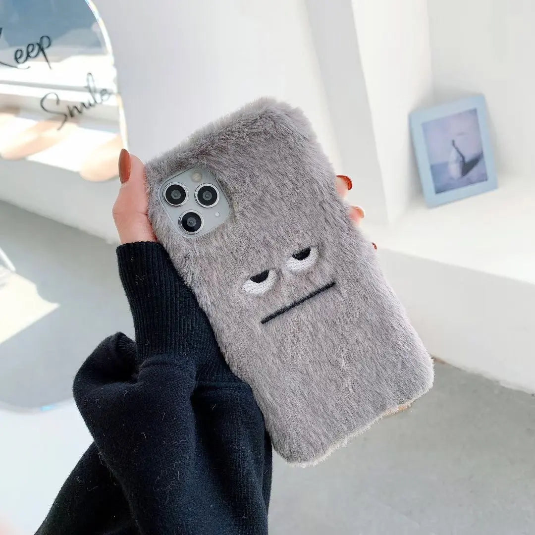 Coque de Téléphone Douce Peluche ZENO Grey-Iphone 11
