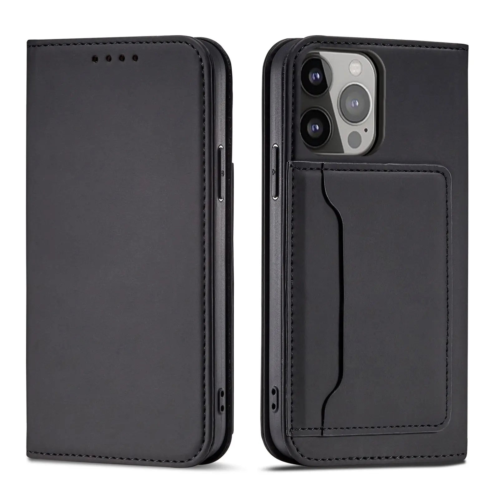 Coque de Téléphone Flip Business GARNO Black-Iphone 12/12Pro