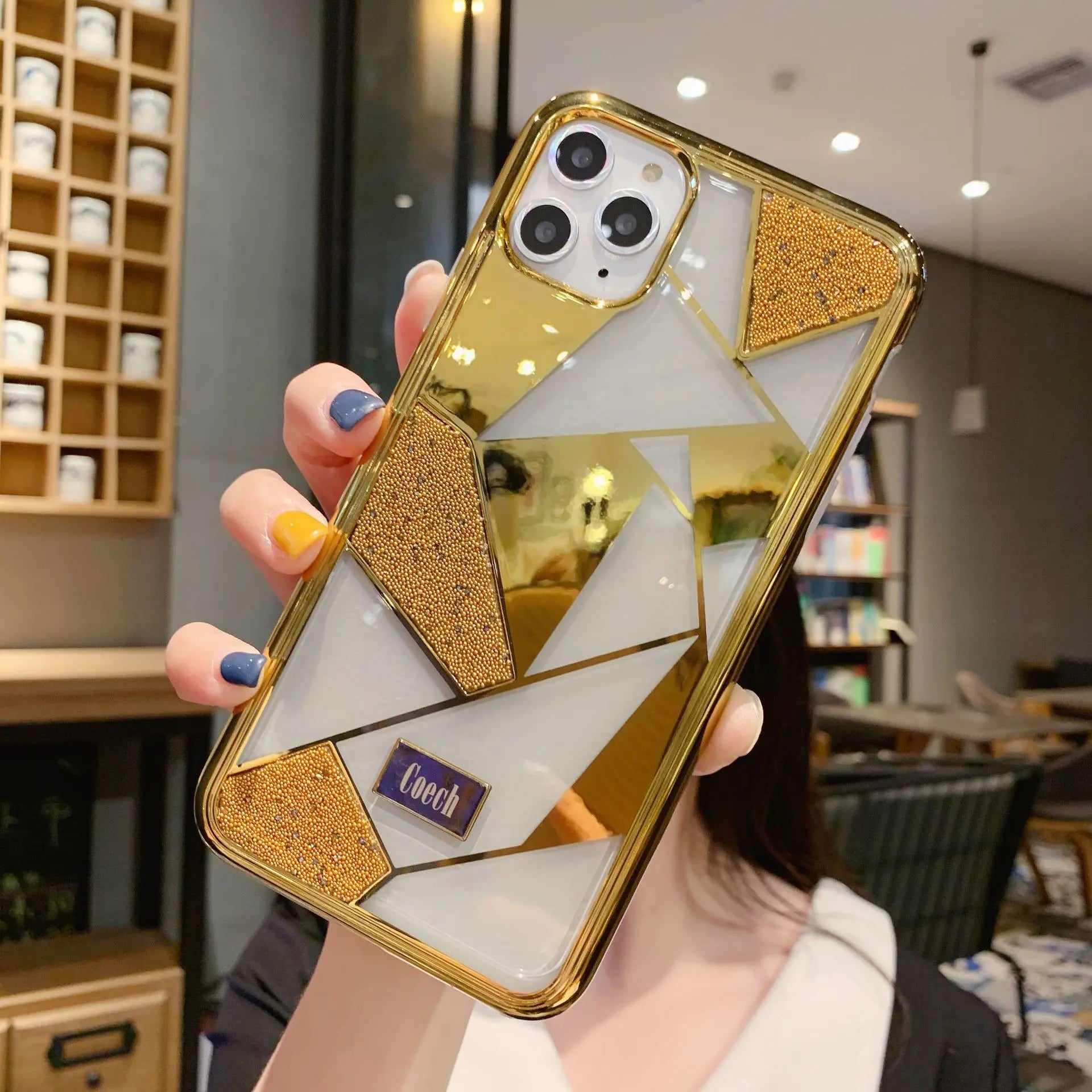 Coque de Téléphone Luxe Diamant ILIOR Gold-iPhone11proMAX