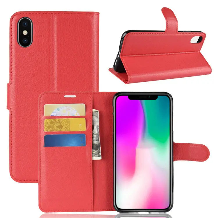 Coque de Téléphone Luxe LITCHI Red-Iphone13pro