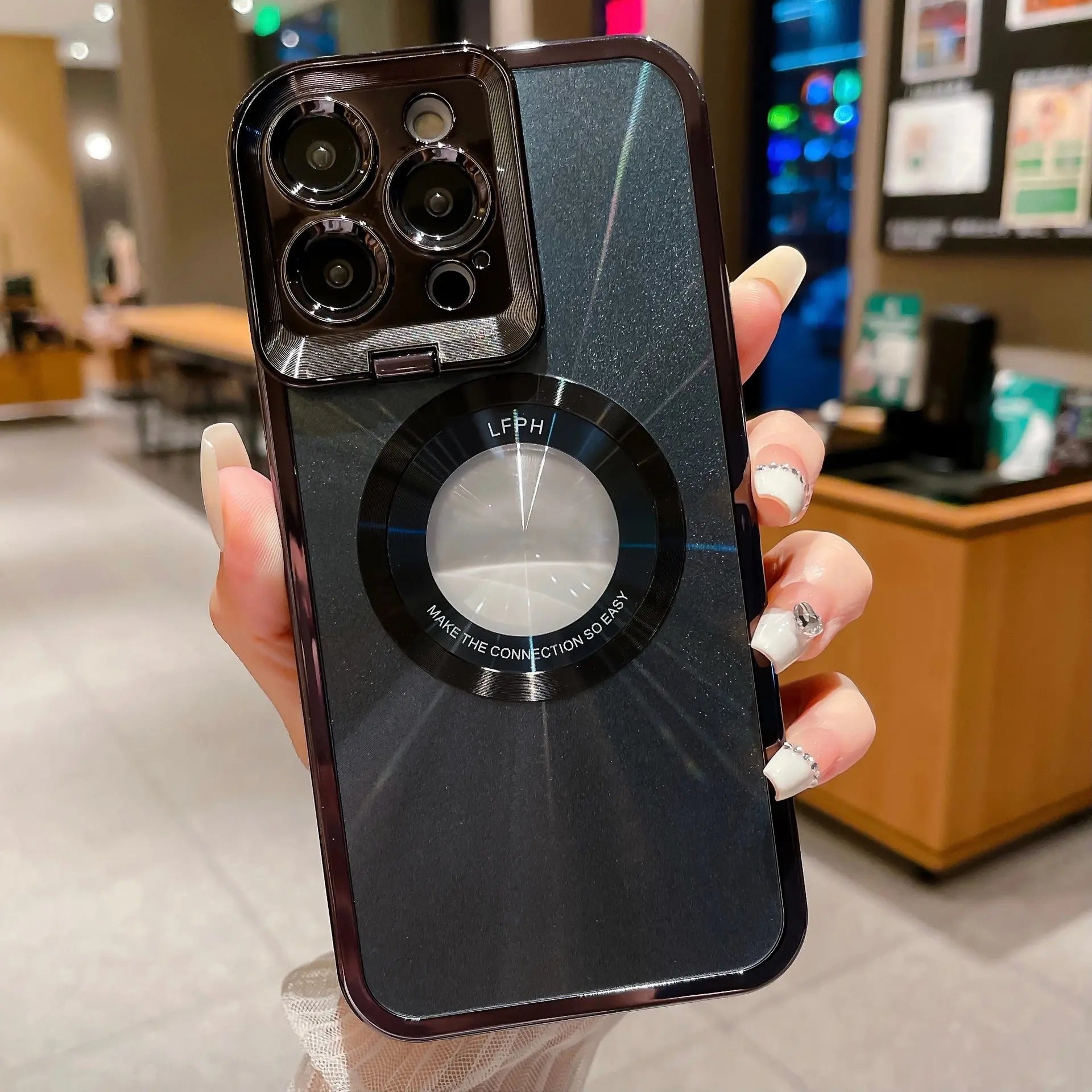 Coque de Téléphone Magnétique EISTELA Black-IPhone12ProMax