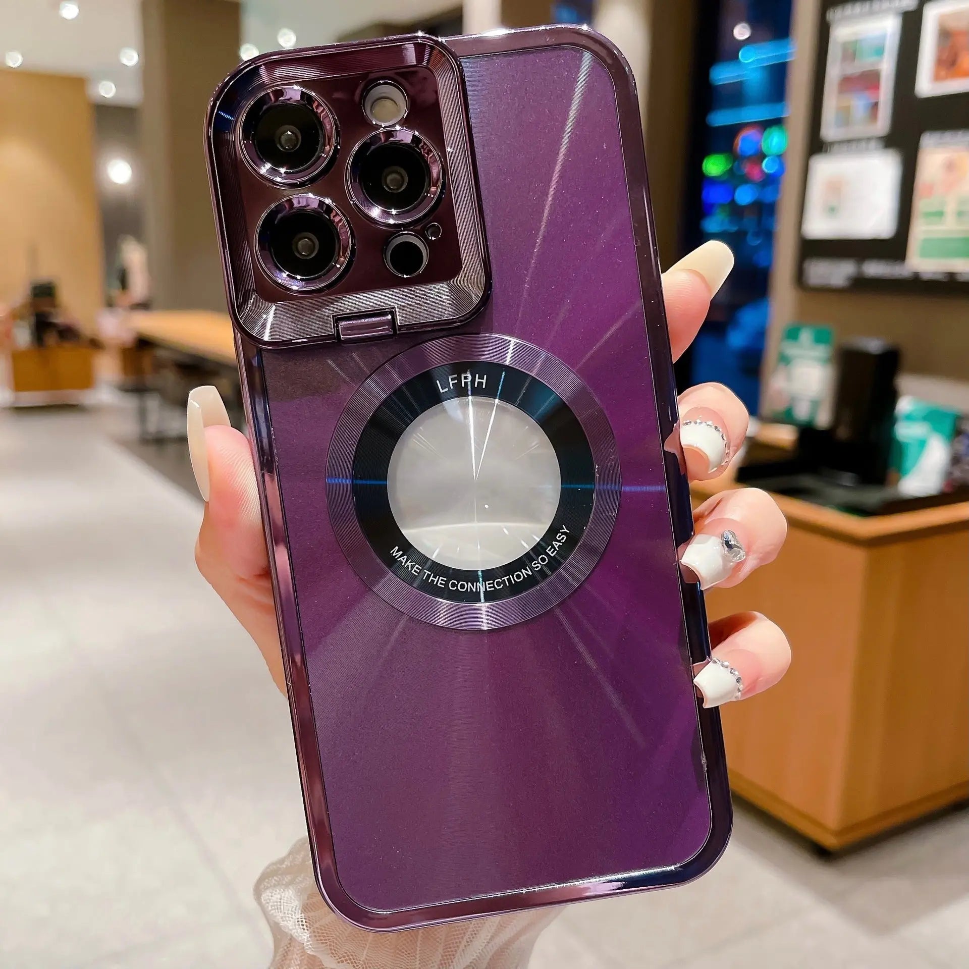 Coque de Téléphone Magnétique EISTELA Purple-IPhone14Pro