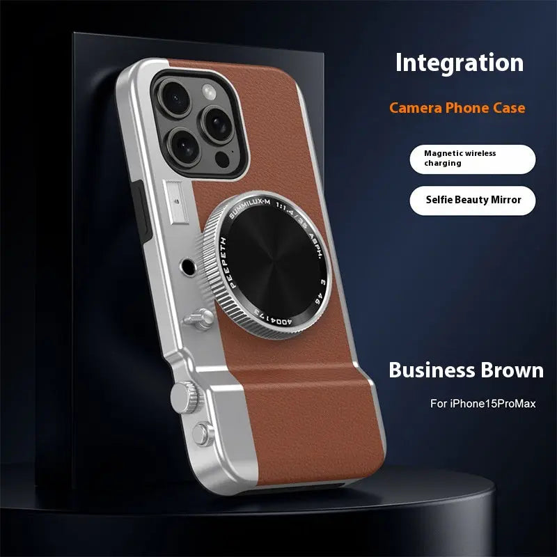 Coque de Téléphone Magnétique STELLAR Business Brown-IPhone15Pro