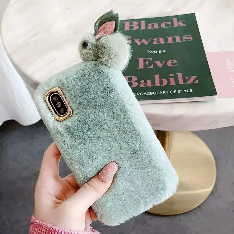 Coque de Téléphone Peluche Douce HARA Green-IPhone16ProMax