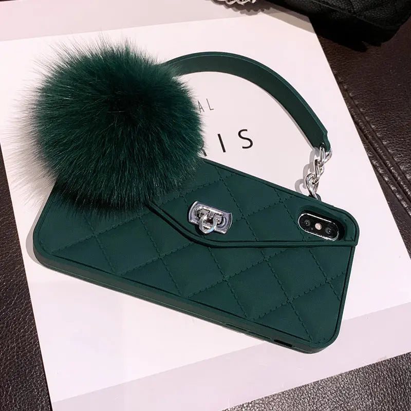 Coque de Téléphone Peluche Élégante FLUFFY Green-IPhone7