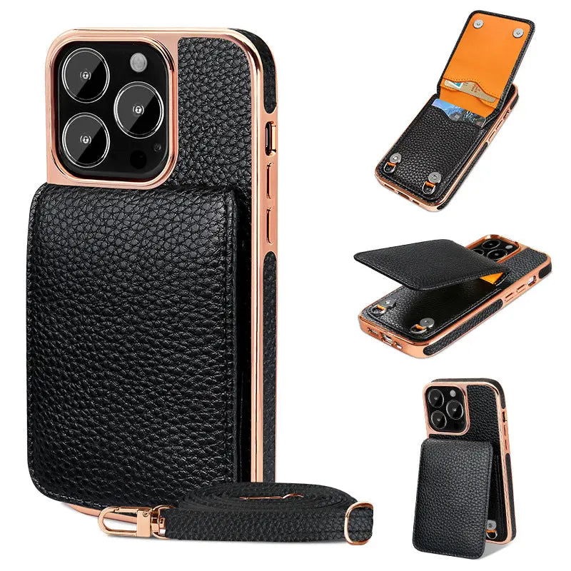 Coque de Téléphone Portefeuille LUCI Black-IPhone13Promax