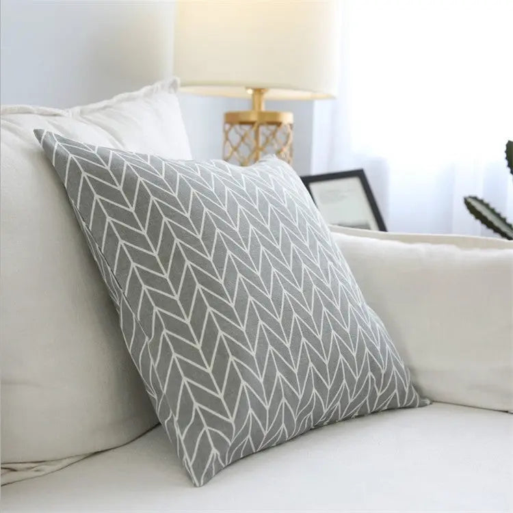 Coussin Canapé Lattice YIKIRA Grey arrow-60X60CM
