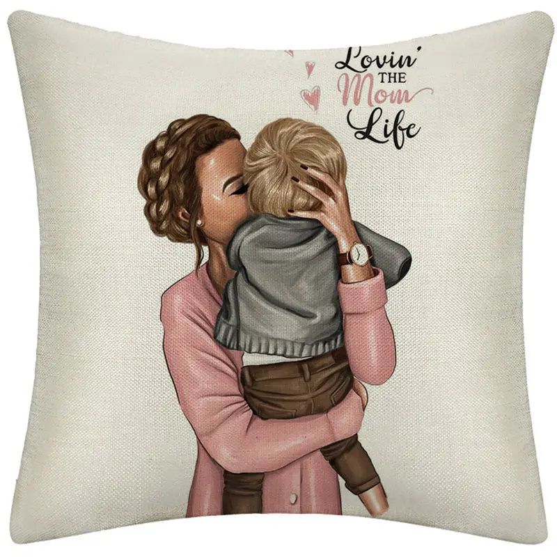 Coussin Canapé Lin Dessinés LINLOOP 1 style-45x45cm