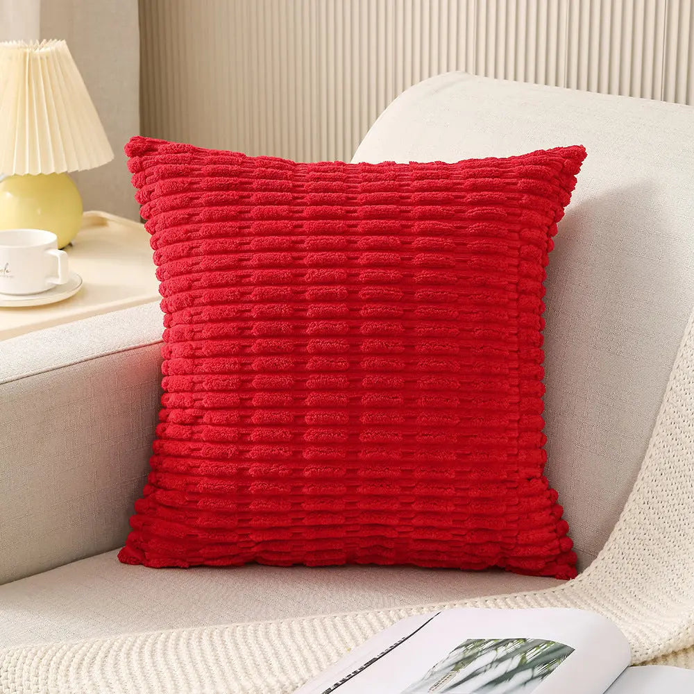 Coussin Décoration Velours EXONIA Red-45cmx45cm With Pillow Core