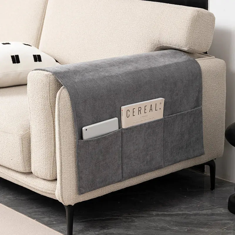 Housse Accoudoir Canapé Chenille Nordique SOFTEX 06 Dark Gray-70X110CM