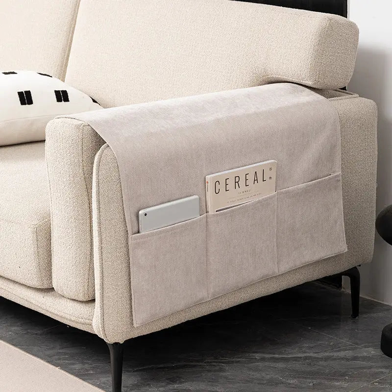 Housse Accoudoir Canapé Chenille **VELERIA** 01 Beige-50X110CM