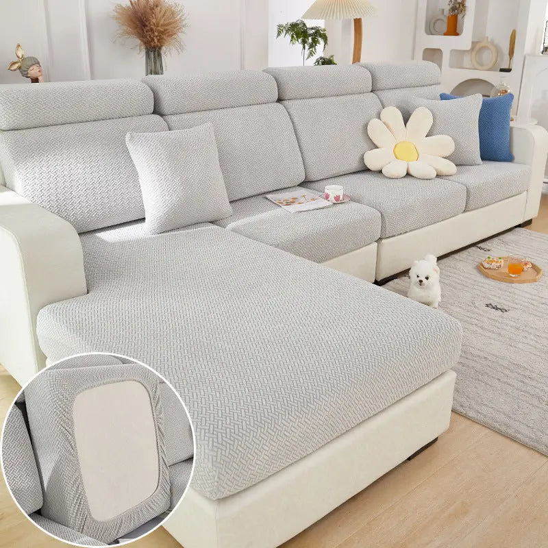 Housse Assise Canapé Moderne EVOLI Light Gray-Backrest L