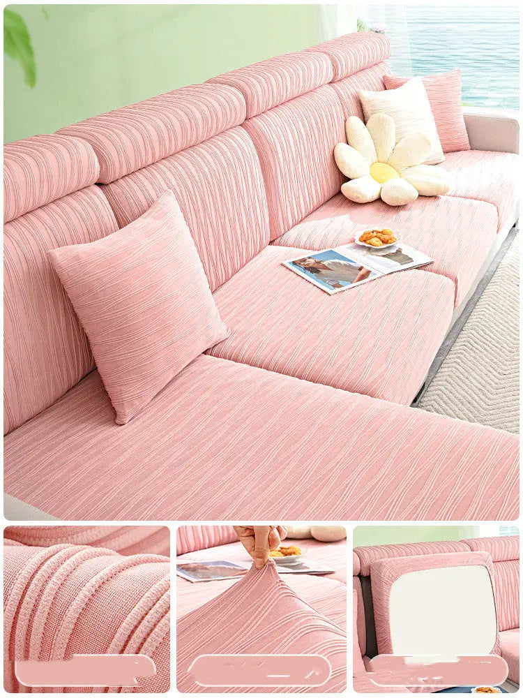 Housse Assise Canapé Élastique GLACIO Cherry blossom pink-Increase double size