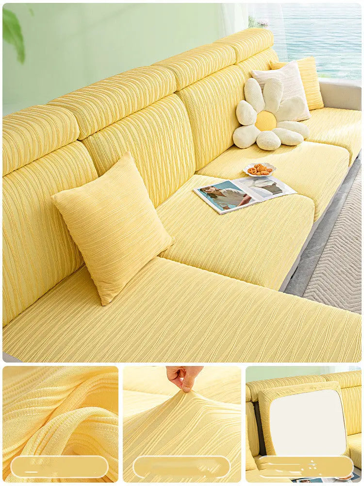 Housse Assise Canapé Élastique GLACIO Lemonyellow-Suit6