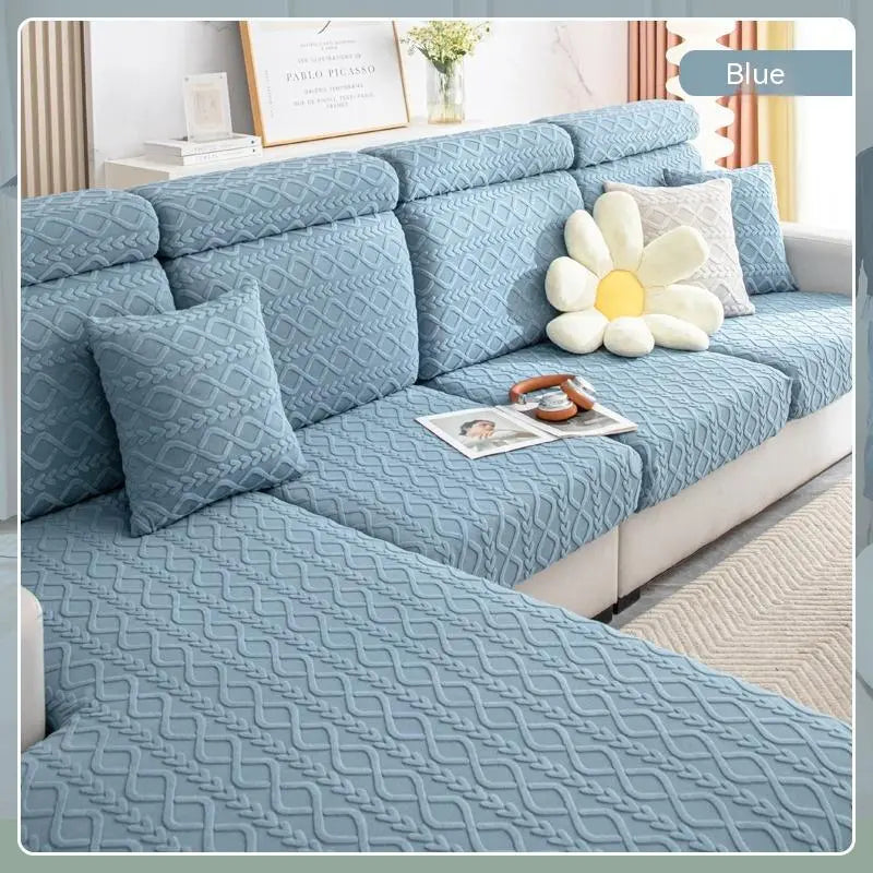Housse Assise Canapé Velvet JACQUA Qingbo Sky Blue-45x 45 Pillowcase