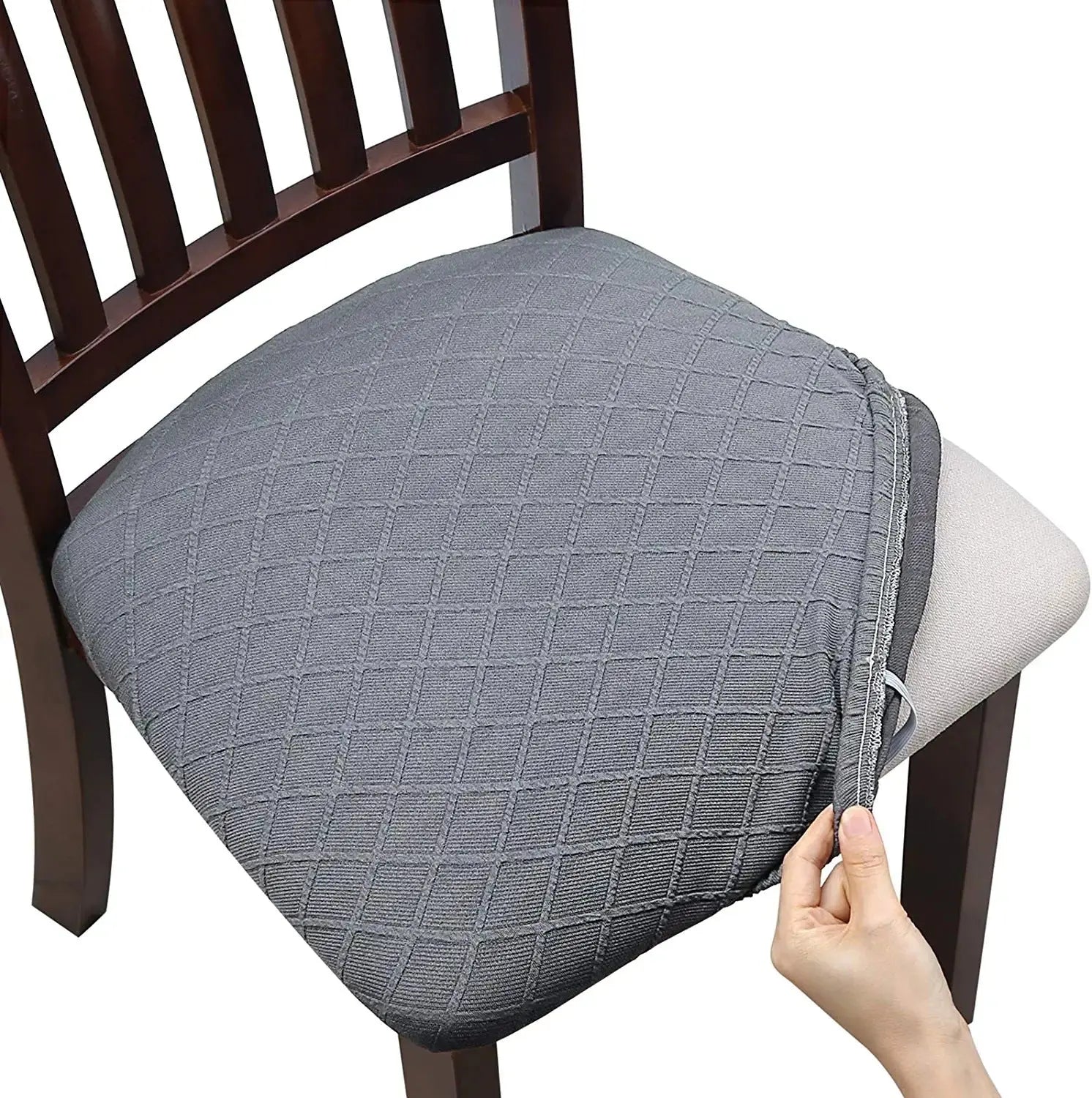 Housse Assise Chaise Moderne DIAMICO Light Gray-04 Style