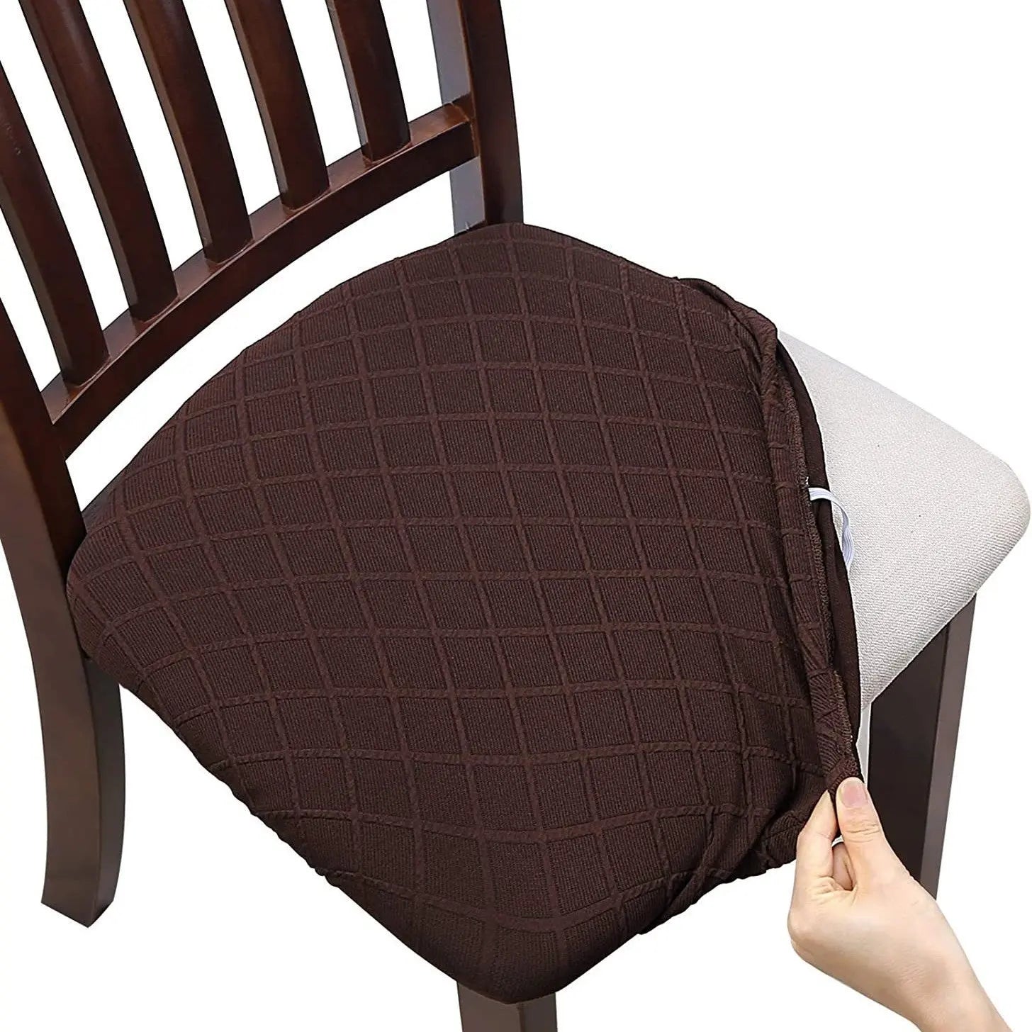 Housse Assise Chaise Moderne DIAMICO Brown-04 Style