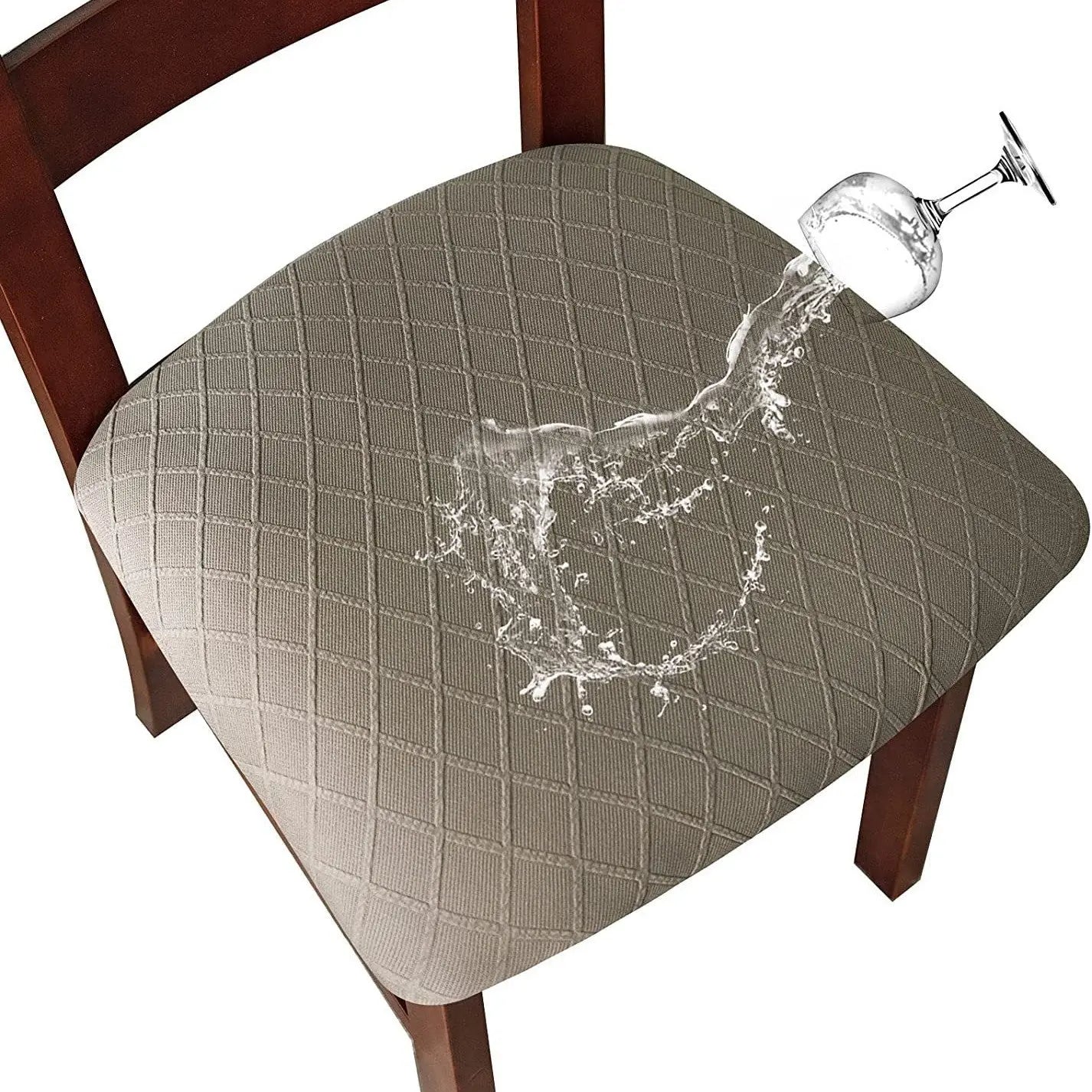 Housse Assise Chaise Moderne DIAMICO Taupe-04 Style