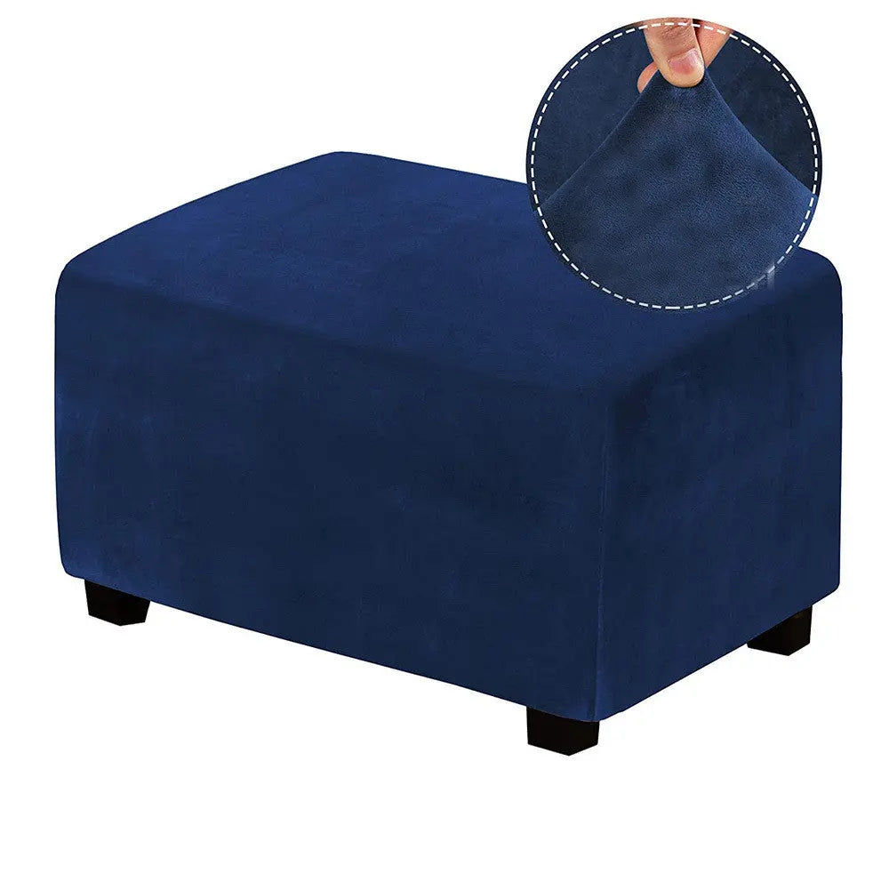 Housse Banquette Velours Extensible NAVIRA Navy Blue-L