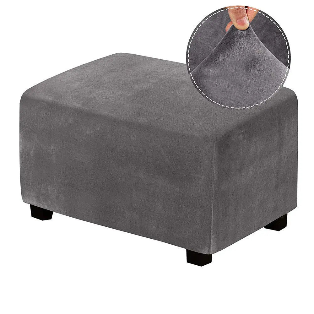 Housse Banquette Velours Extensible NAVIRA Grey-S